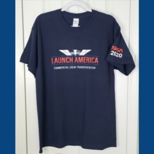 Launch America Commercial Crew NASA 2020 T-Shirt Size L
